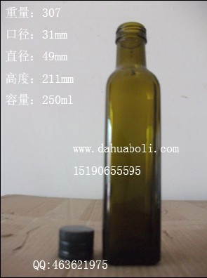 250ml棕色方橄榄油瓶