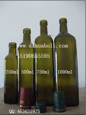 方形茶色高质量橄榄油瓶