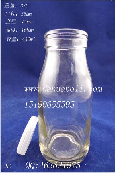430ml加厚玻璃酸奶瓶