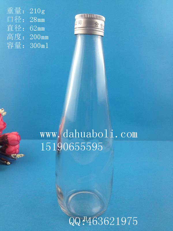 300ml汽水玻璃饮料瓶
