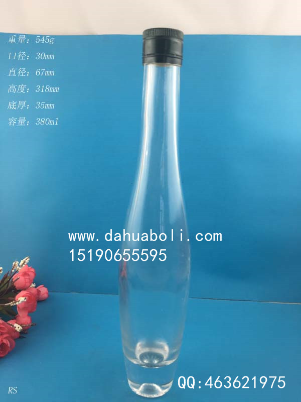375ml晶白料亚麻籽油玻璃瓶